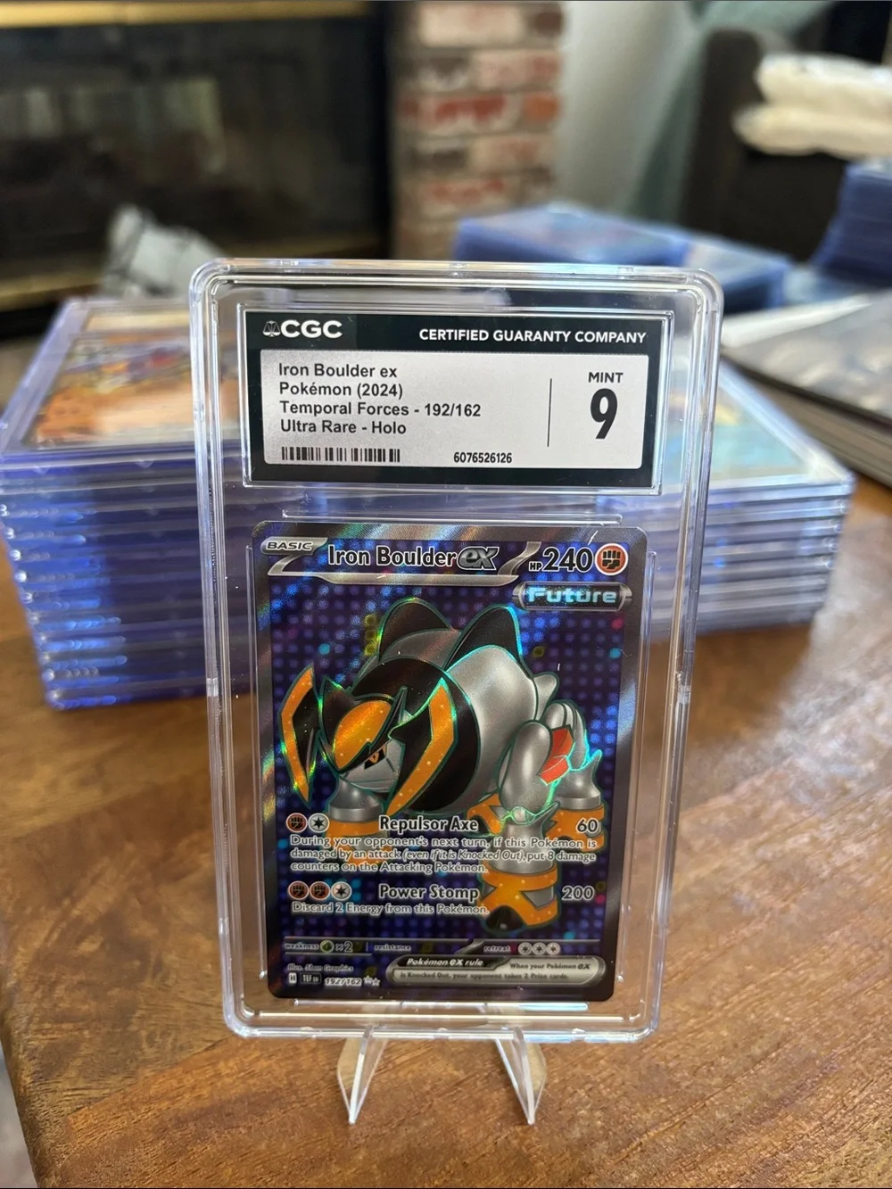 CGC 9 Iron Boulder EX Ultra Rare Pokemon Temporal Forces 192/162